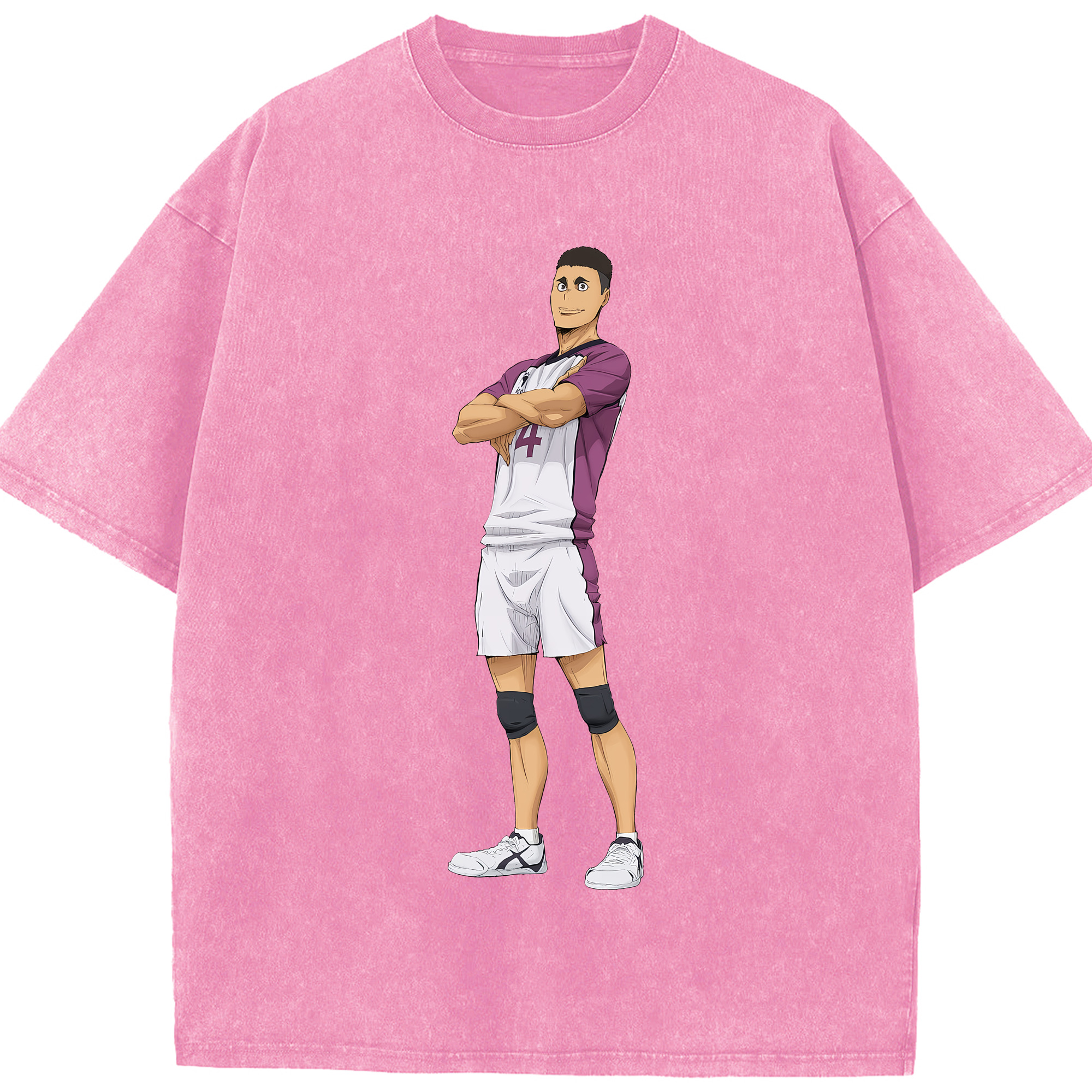（画像用） ハイキュー!! Haikyu!! 綿100% ヴィンテージ風 半袖Tシャツ（フロントプリント）